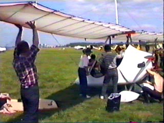 Preparation for the first flight.